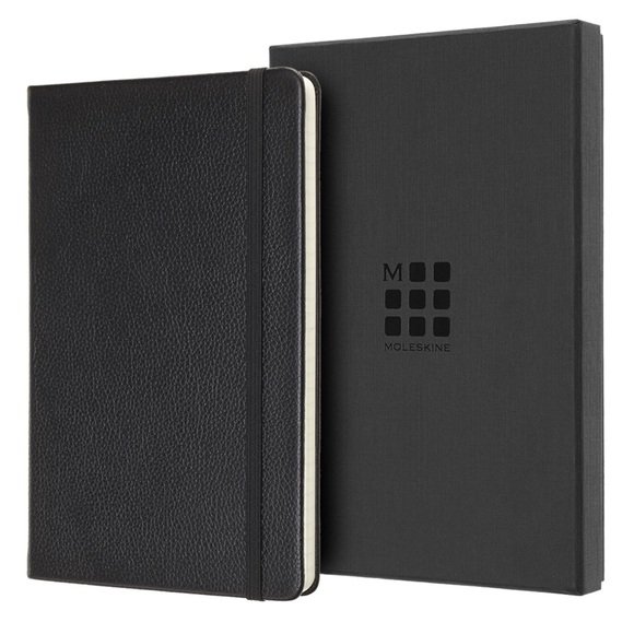 Moleskine Other - Moleskine Black Leather LG Ruled Notebook, Boxed!